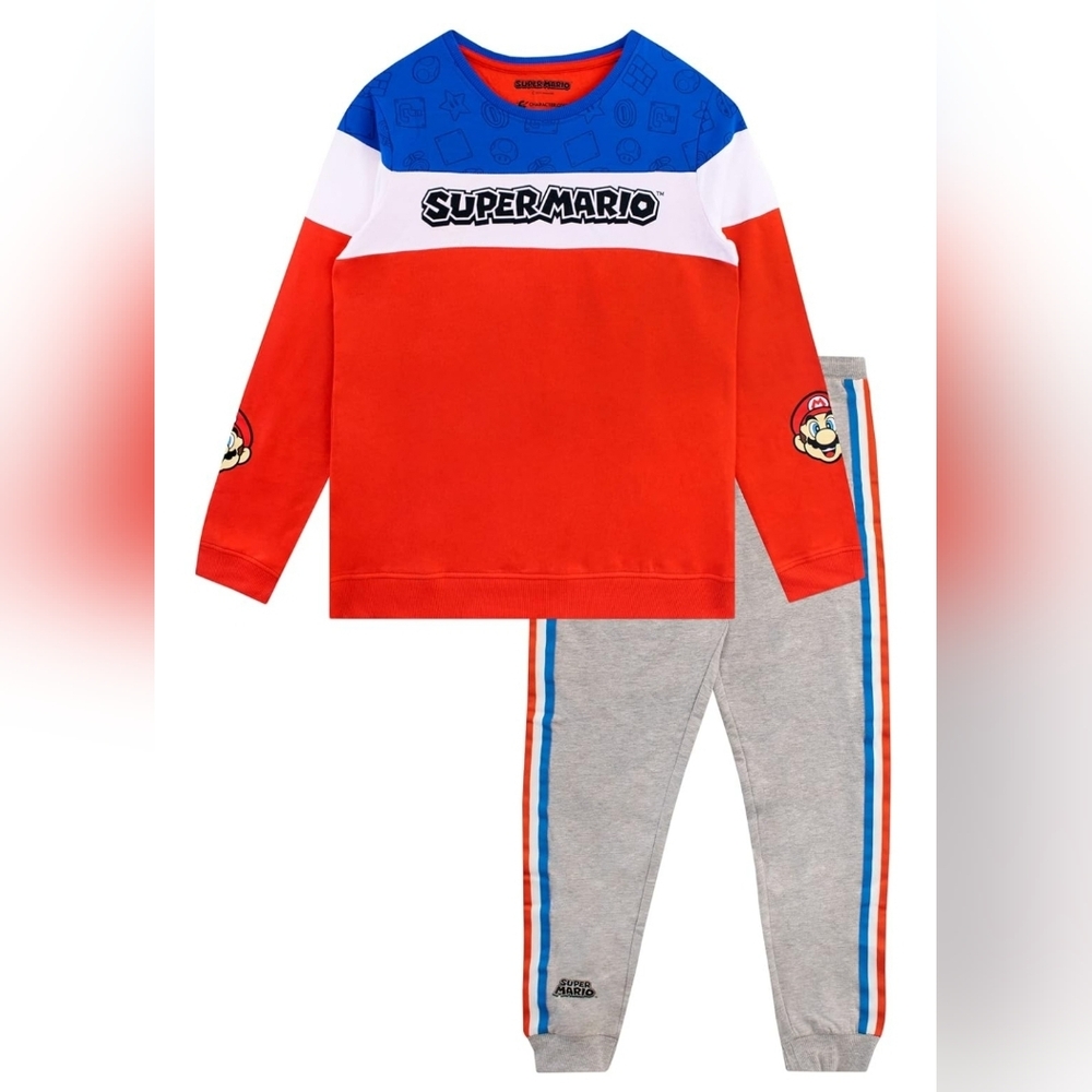 Super Mario NWT Sweatshirt And Sweatpants Set 10 - Picture 5 of 5